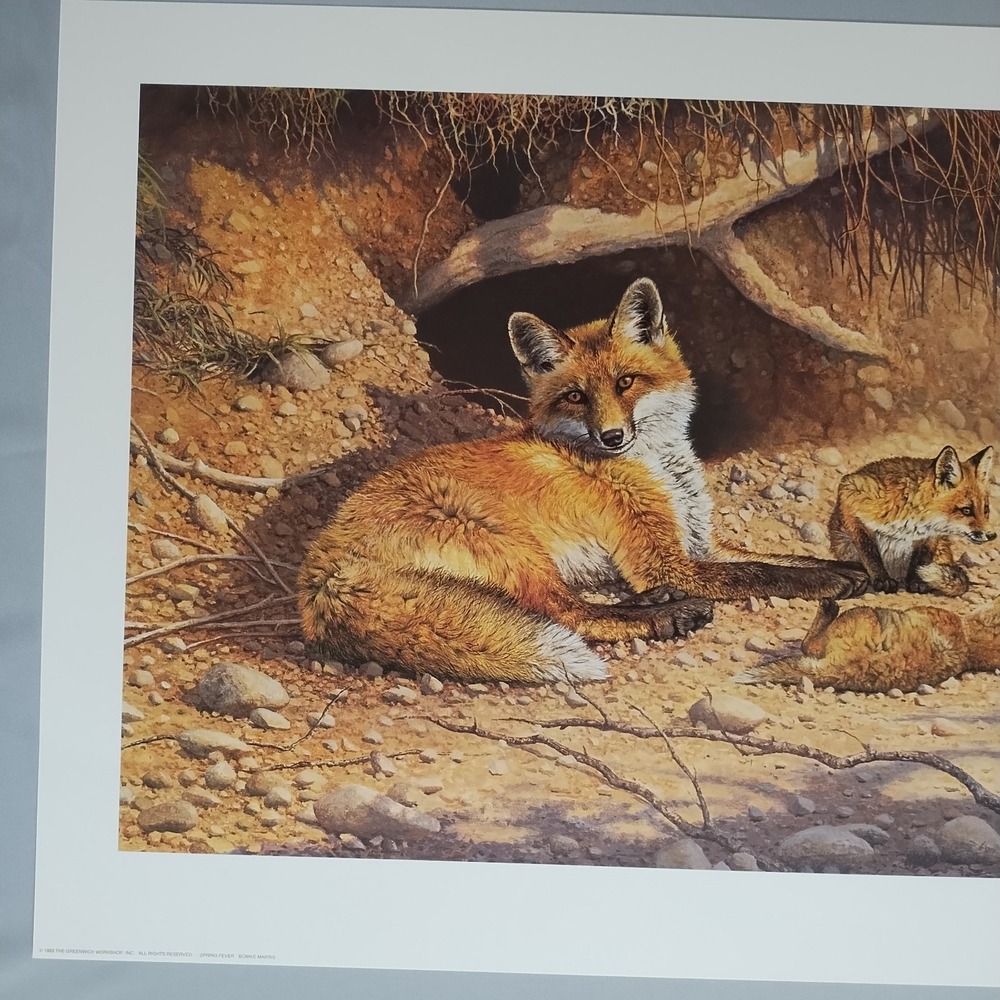 Bonnie Marris Spring Fever Red Fox Family Signed Numbered Lithograph #307/1000 - Picture 2 of 14